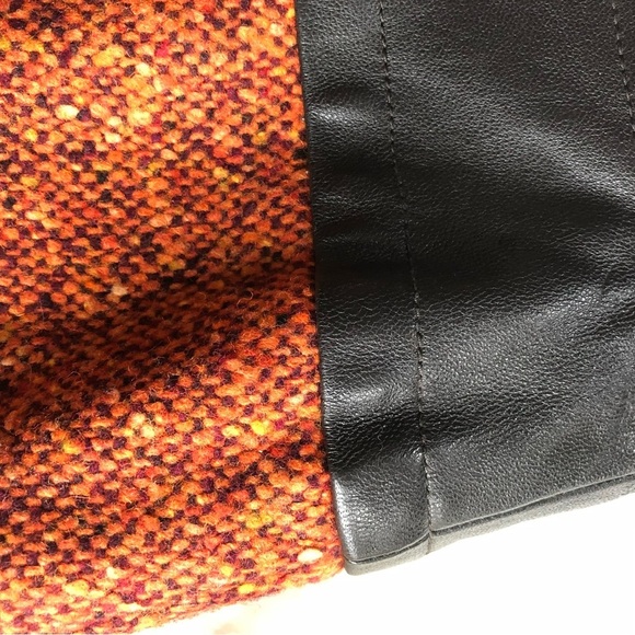 ETCETERA Skirt Wool Blend in Orange Brown Lined Pencil Skirt Above Knee Sz 2 - Picture 6 of 12
